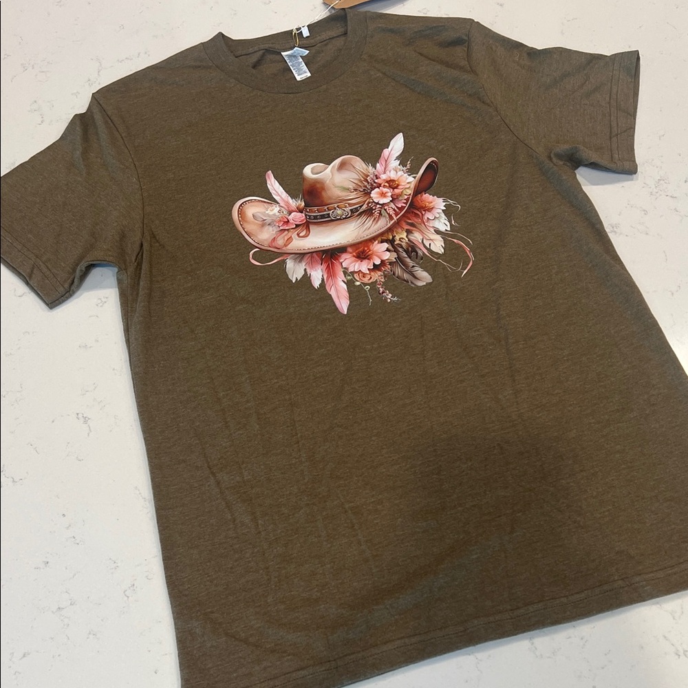 Cowgirl weathered brown Graphic T-Shirt